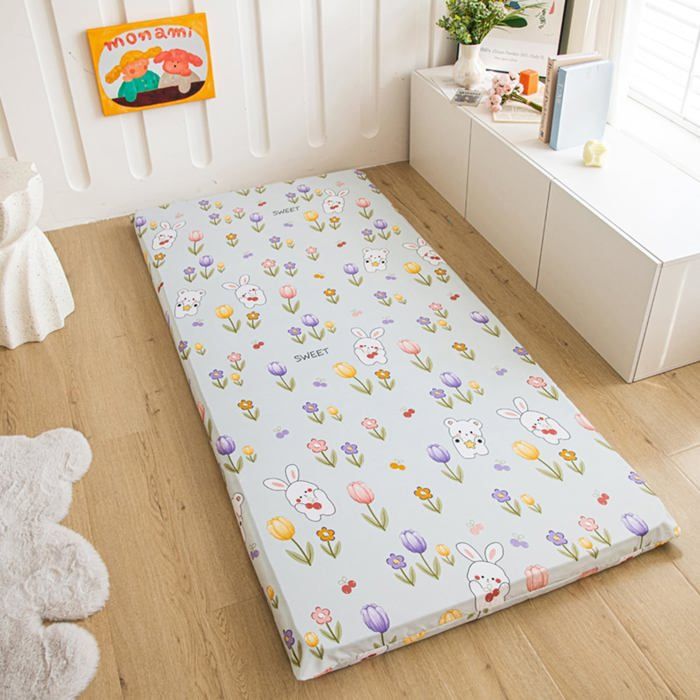 Couvre-matelas futon japonais simple avec fermeture éclair A 90x190 cm