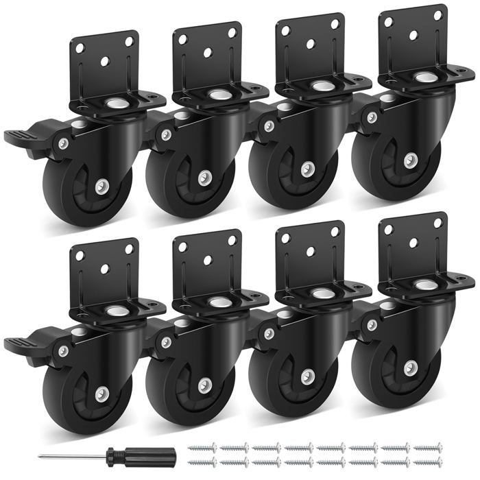 Lot De 8 Roues Rollers 80 Mm Avec Roulements - Lumineuses Sans Piles, Silencieuses, PU - Pour Patinage Loisir Et Slalom