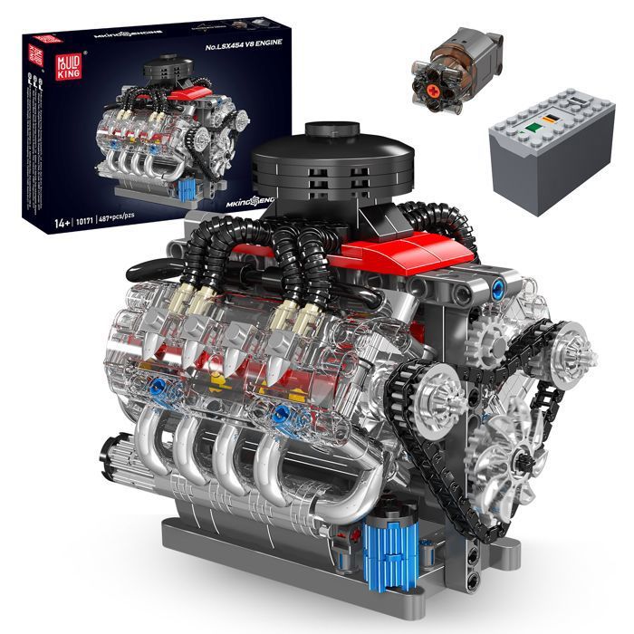 Glimetal Technique V16 Moteur Diesel - Kit De Construction Dynamiqu Power Functions 4777 Pieces Bloc De Construction Mec Amz B0cl