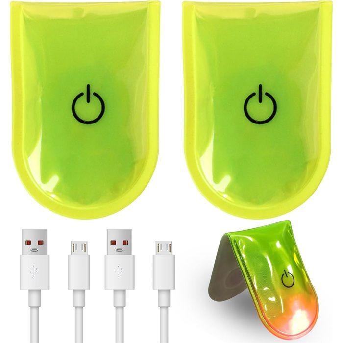 Lumière LED à clip pour cartable - Clip LED clignotant - Réfléchissant - Pour cartable sac à dos randonnée course à pied Lumière LED à clip pour cartable - Clip LED clignotant - Réfléchissant - Pour cartable sac à dos randonnée course à pied
