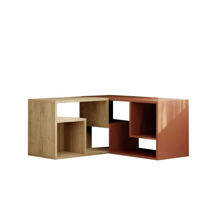 Meuble TV modulable en bois Glis - 145 x 35 x 44 cm - Terracotta