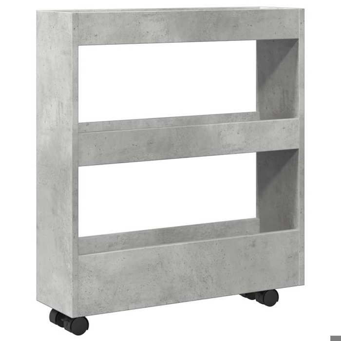 Style minimaliste - Desserte & Chariot cuisine - Chariot de rangement étroit 3 niveaux - gris béton df8117499