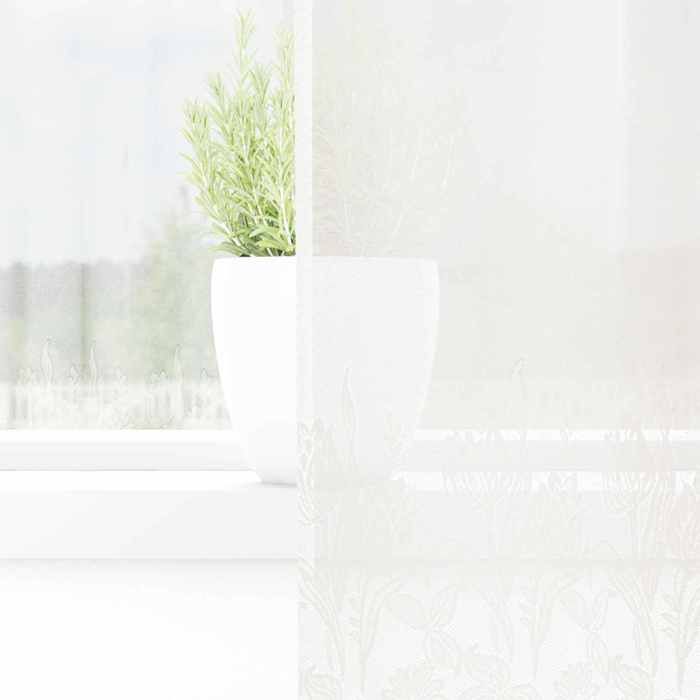 Meuble Déco - VOILAGE - Blanc - Rideau en Dentelle Floral Blanc 100x200 cm Polyester - pour salon luf1156129