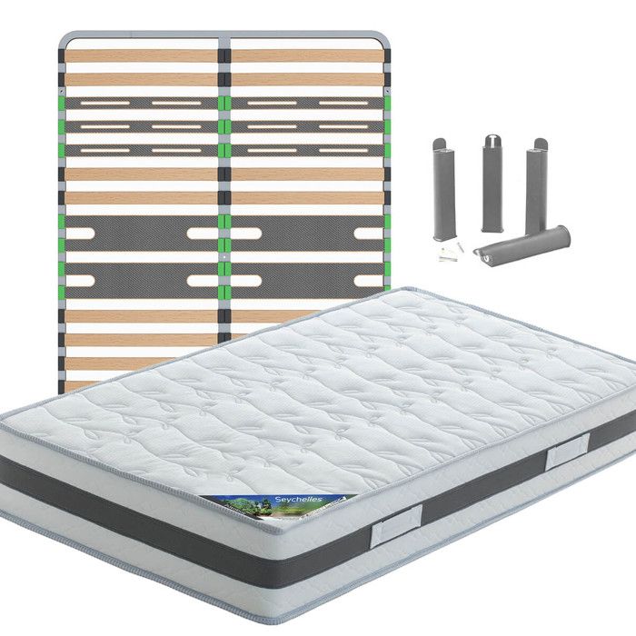 SEYCHELLES - Pack Matelas + AltoZone 140x200 + Pieds SEYCHELLES - Pack Matelas + AltoZone 140x200 + Pieds