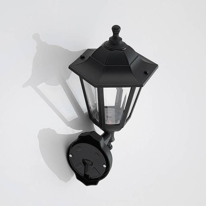Applique extérieure ampoules LED - Lindby - lampe murale extérieure - - noir transparent