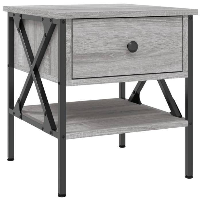 Tables de lit Moderne CHIC 2 pcs Armoires de chevet - Pour chambre - sonoma gris 40x42x45 cm bois ingénierie CC1064