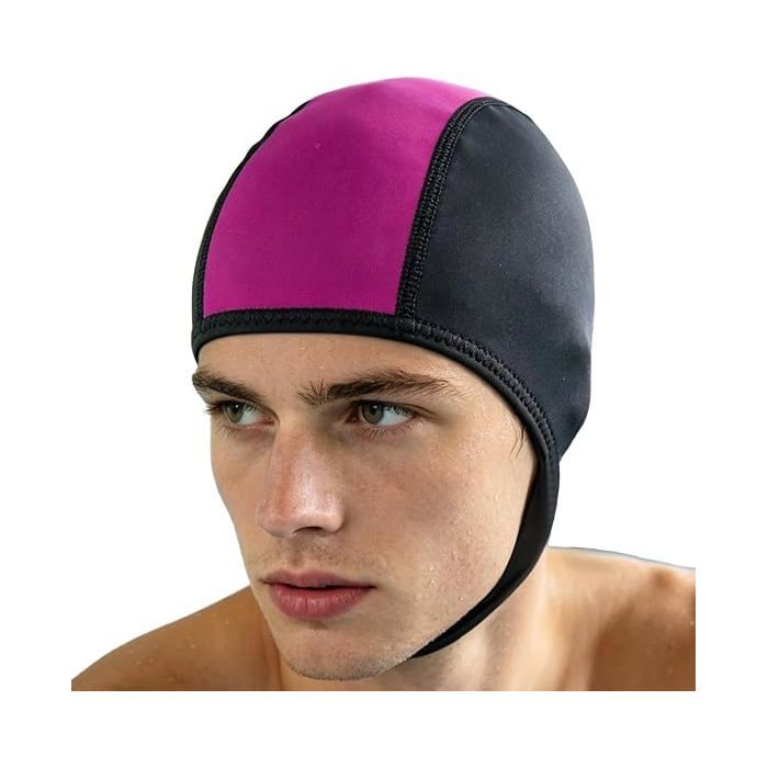 Bonnet de plongée - Bonnet de surf (avec jugulaire) - Bonnet de bain homme