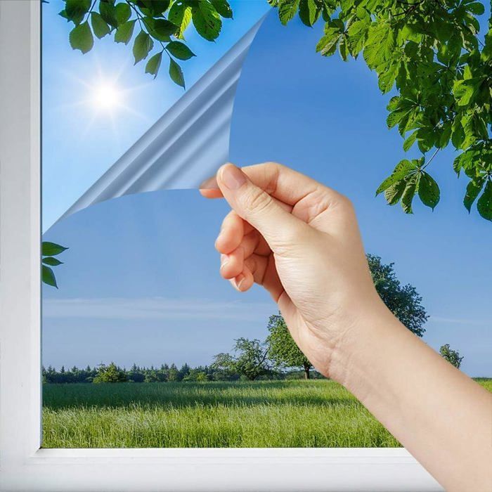 Film solaire fenêtre anti-chaleur anti-UV 90cm×200cm isolation thermique 1 pièce