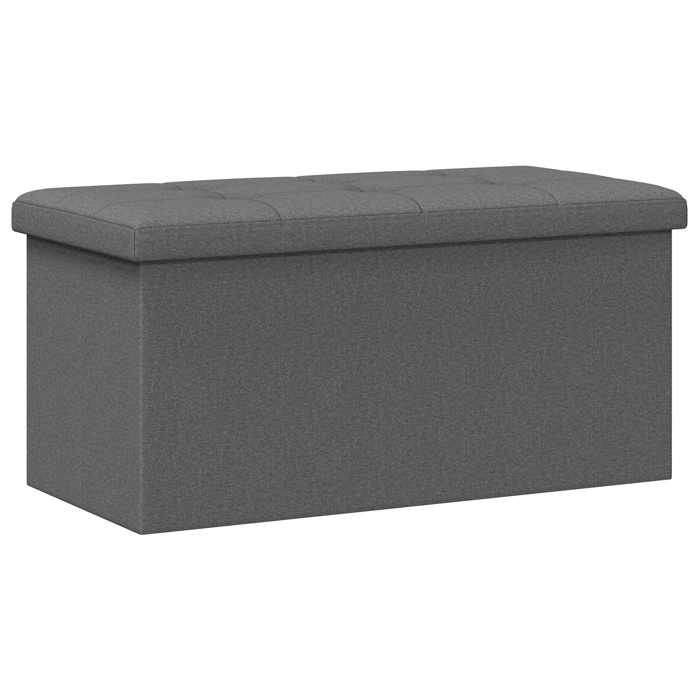 Banc de rangement - Lin - Pliable - Amovible - Gris clair - 80 L - 4 cm - 77x38x38 cm - 73x34x33 cm