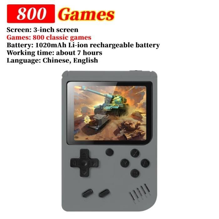 Gray - Console de Jeux Rétro 800 en 1, Lecteur Vidéo Portable, TV, Mini,  Écran LCD, Game Boy - Cdiscount Jeux vidéo