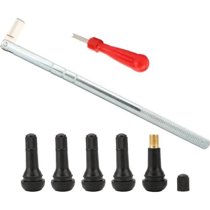 3PCS Outils de réparation Valve de pneu de voiture Kit de réparation avec des pneus de valve Remover valve de pneu Extracteur vanne 4 voies 