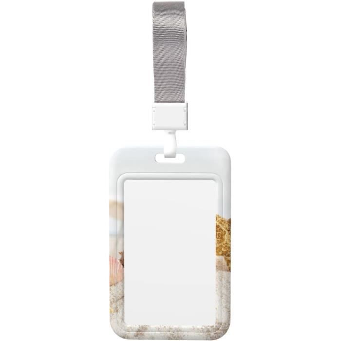 Porte-Badge Vertical Yorkshire Terrier Dans La Grotte Avec Lanière Détachable - Rigide Et Robuste Pour Infirmières, Enseignants Et Professionnels