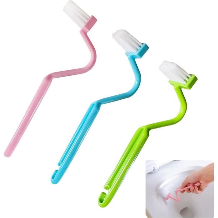 PEPLAYTAL Brosse Toilette Incurvée Inox Avec Support Mural - Nettoyage Sans Rayures, Dorée