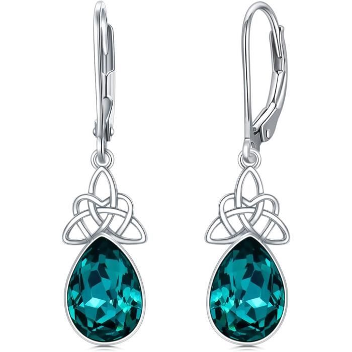 Boucles D'oreilles Pendantes Silverly - Nœud Celtique En Argent Sterling 925 - Neuf Avec étiquettes