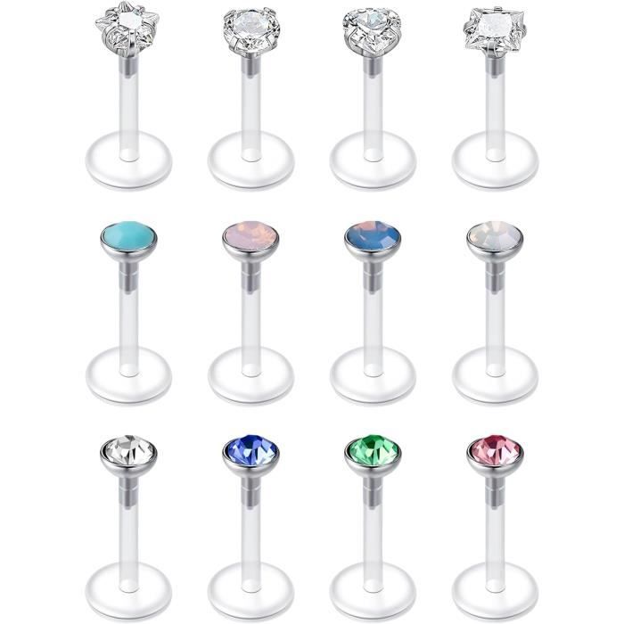 Labret Stecker 1,2 Mm Stärke - Aus Medizinischem Stahl, Für Ohr, Lippe & Nase