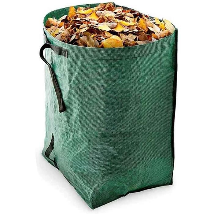 Lot 3 Sacs Jardin 300L Avec Poignées Et Gants - Sacs Déchets Feuilles Pliable Autoportant