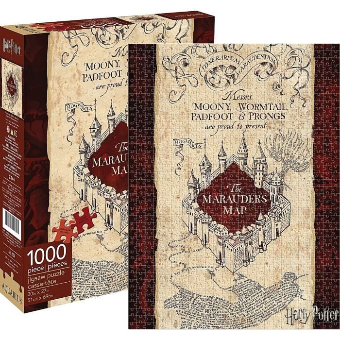 Harry Potter Carte du Maraudeur 1000 puzzle pièce 690mm x 510mm de (nm) affiche poster Cdiscount