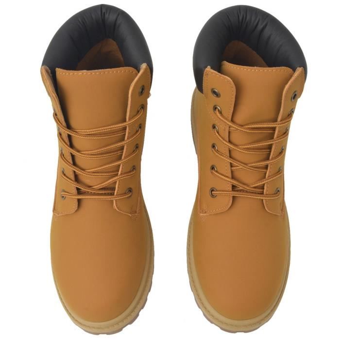 bottes beiges homme