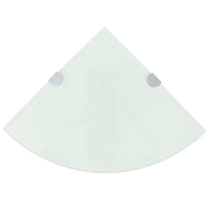 Étagère D’Angle En Verre Trempé Noir 35 X 35 Cm – Support Chromé, Capacité 15 Kg | Pour Salle De Bain, Cuisine, Salon - 5