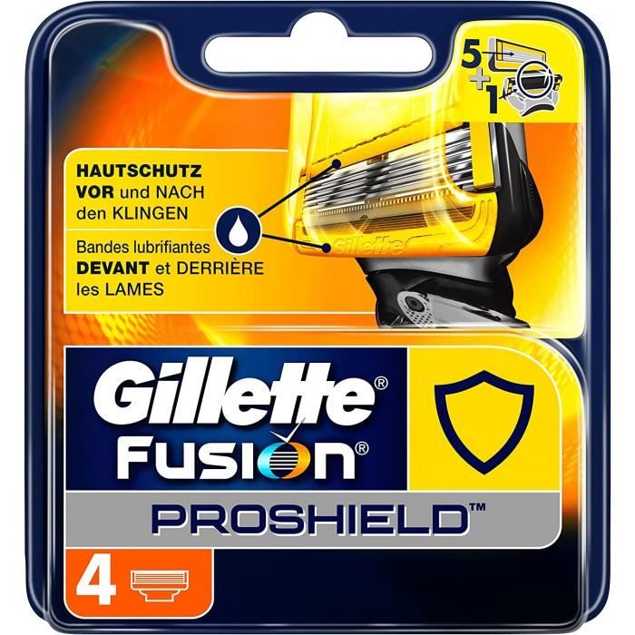 Pack De 6 Recharges De Lames Gillette ProShield - Fusion 5 - Homme - Acier Inoxydable - Neuf
