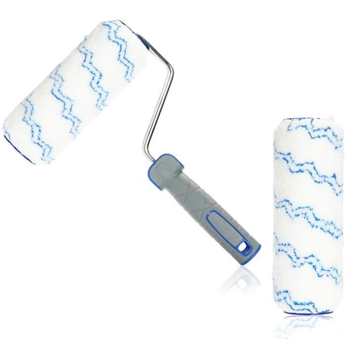 Kit de rouleaux à peinture 5 pouces, rouleau vert avec brosse, outils