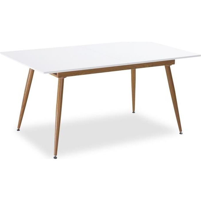 Table Style Scandinave Extensible Betty Blanc 6 A 8 Personnes