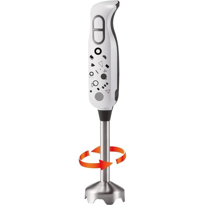 Mixeur Plongeant INOX NOIR 100W Lame en acier inoxydable pour soupes