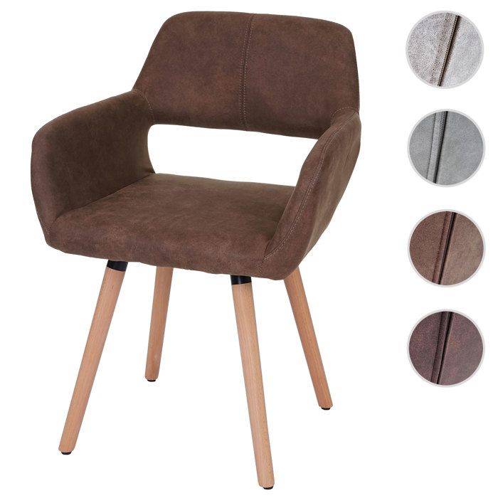 MCW Chaise de salle à manger MCW-A50 II tissu marron