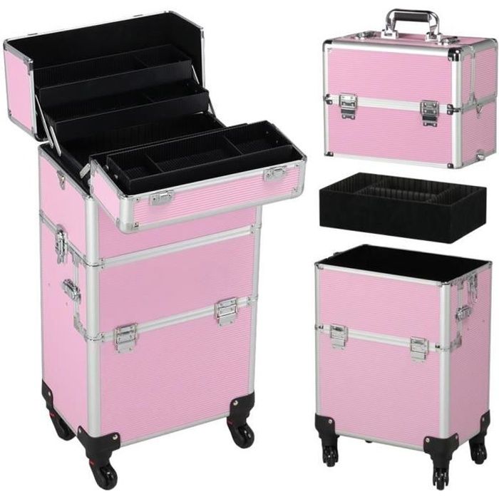 Yaheetech valise maquillage 4 en 1 beauty case mallette maquillage