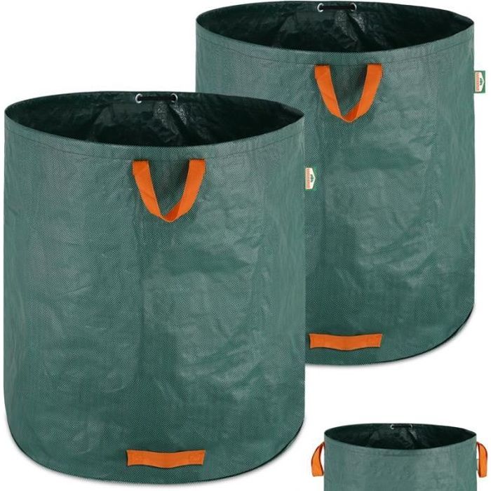 GARDEBRUK - 2x Sacs de jardin 500L renforcés et hydrofuges