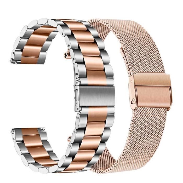 Silver Rose Gold Vivomove HR Bracelet de montre 2 pi ces en
