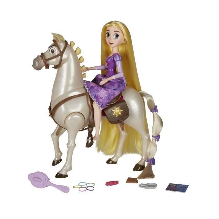 Poupée Raiponce et Maximus de DISNEY PRINCESSES avec accessoires de coiffure
