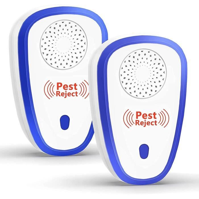 Répulsif Ultrason Moustique - Anti Rongeurs Souris Lot De 2 - Ultrasons Insectifuge Électronique Pour Maison