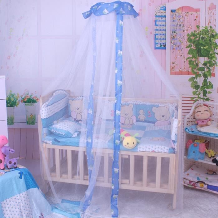 Moustiquaire Ciel De Lit Baldaquin Rond Enfant Bebe Voile Anti Insectes Chambre Bleu Cdiscount Puericulture Eveil Bebe