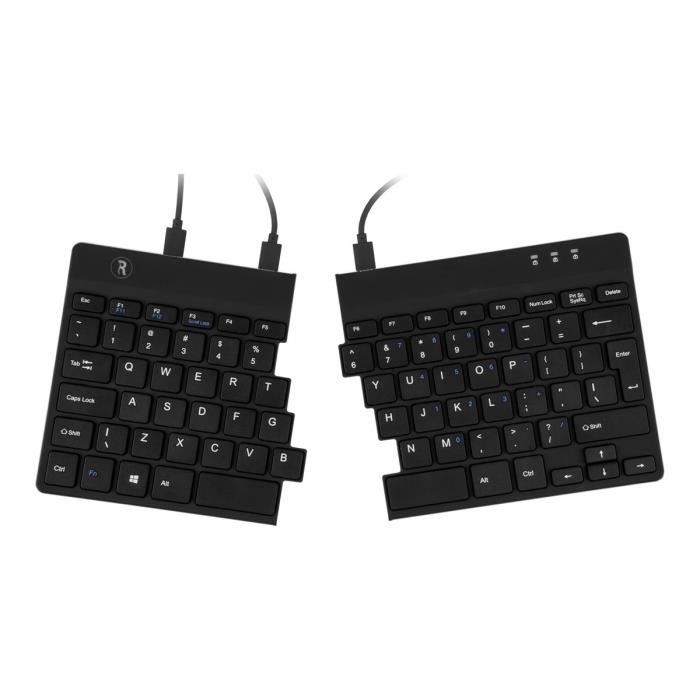 Clavier Ergonomique - R-Go - USB Allemand - Noir - Prévention RSI - Filaire