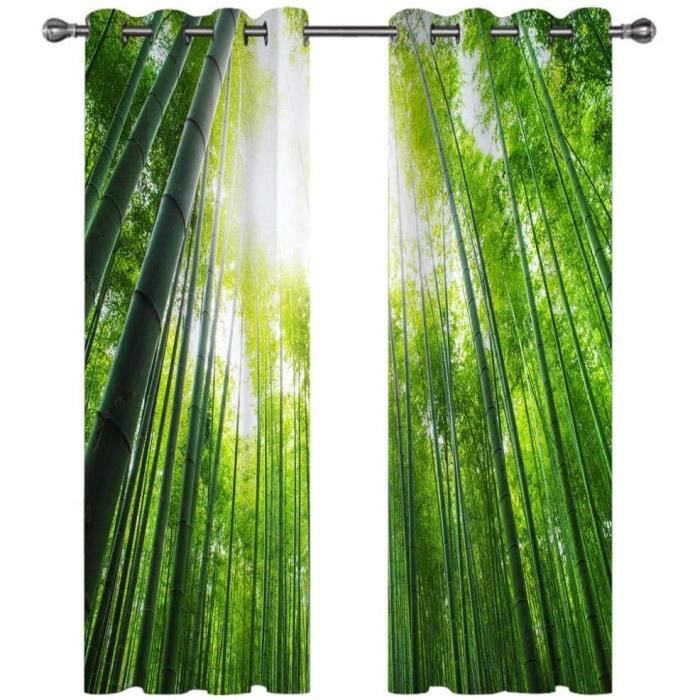 Rideaux Occultants Thermiques Motif Animaux Jungle - Lot De 2 (140x200 Cm), 100% Polyester, Oeillets, Pour Chambre Enfant, Salon - 5