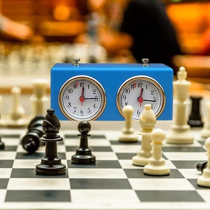 Weciau Pendule Echecs Professionnelle, Portable Horloge Echec, Compte à Rebours/Bonus/Délai​​ Timer Echec, Chess Clock Commandes à 4 Boutons, pour Tournois et Jeux de Société