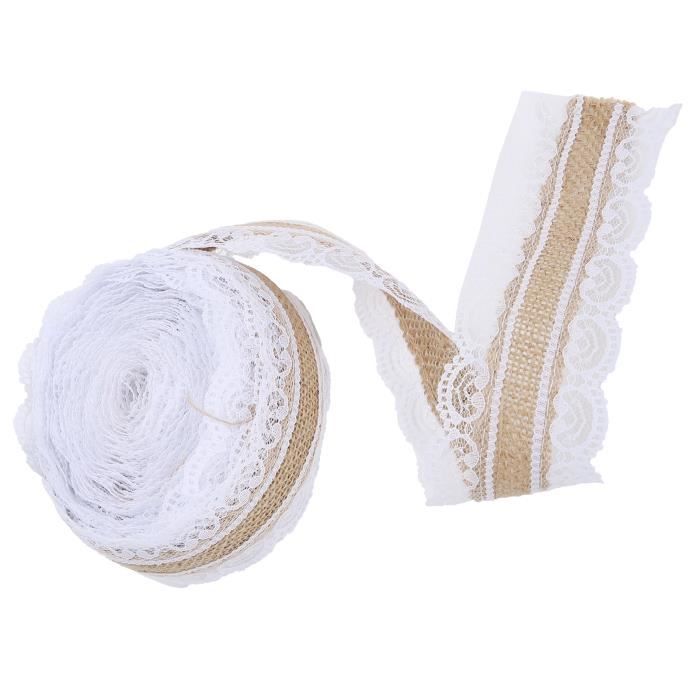 WedDecor Ruban décoratif en dentelle à paillettes pour couture, robes de mariée, projets de bricolage, design à porter, 40 mm de large, 2 mètres, argenté