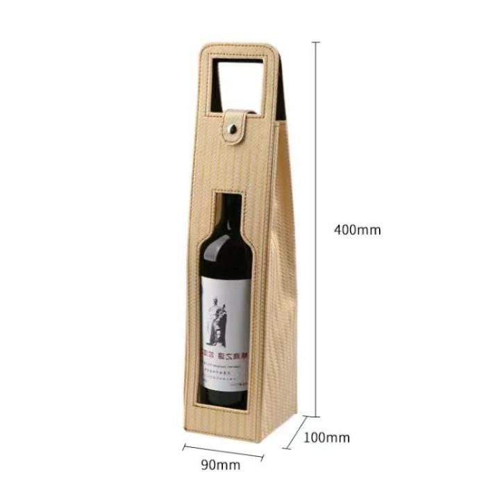 Valise Cuir éco Pour Vin – 2 Bouteilles, 4 Flûtes, 6 Accessoires – Coffret Cadeau