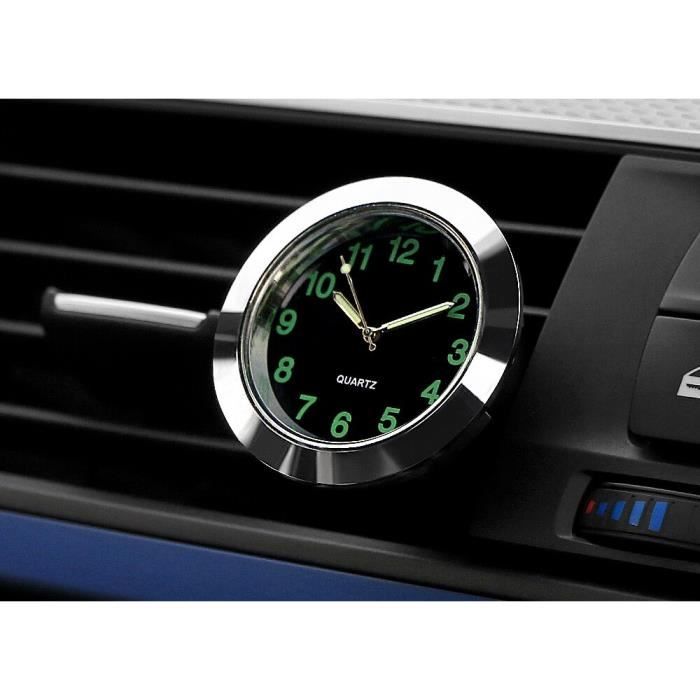Mini horloge lumineuse d39intérieur de voiture horloge numérique à