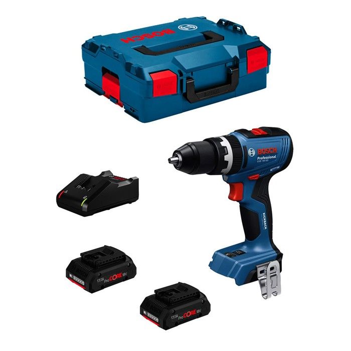 Perceuse à Percussion BOSCH GSB 18V 65 2 x 4 0 Ah ProCORE GAL 18V 40 Boxx 136