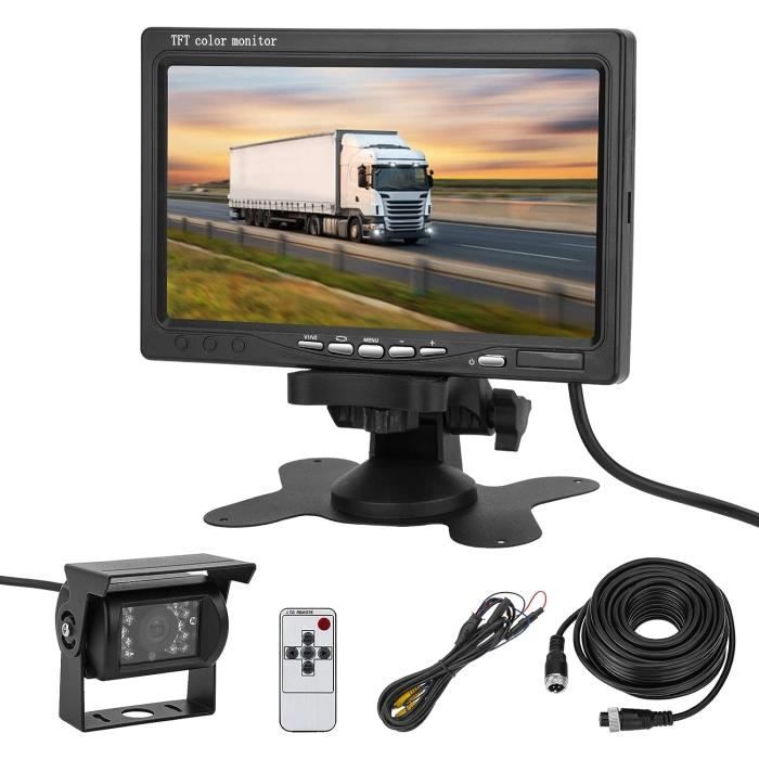 Moniteur Recul 7" TFT LCD Couleur Pour Camion – 2 Entrées AV, Priorité Marche Arrière, Idéal Camions, Voitures, Remorques