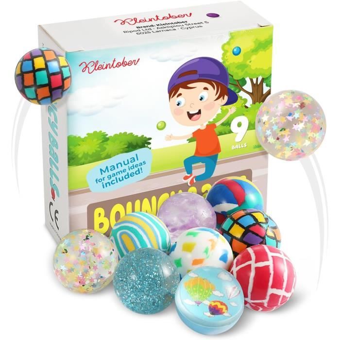 Lot De 6 Balles Rebondissantes Avec Yeux - Couleurs Vives, Diamètre 3 Cm, Pour Enfants (à Partir De 3 Ans)
