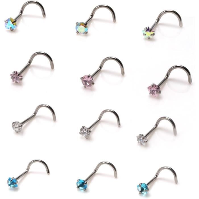 Piercing Banane En Acier Inoxydable 316L - Lot De 6 Couleurs, Longueurs 8/10/12 Mm, Pour Femme/homme - 8