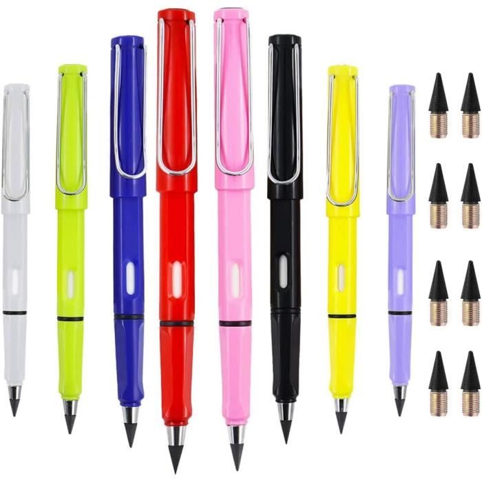 Minging Stylo Éternel Infinity - 24 Crayons Sans Enche Réutilisables Avec Gomme Et Pointes Remplaçables