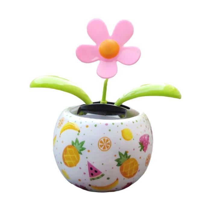 Fleur Dansante Solaire – Décoration Amusante Pour Voiture, Bureau Ou Maison, Sans Piles