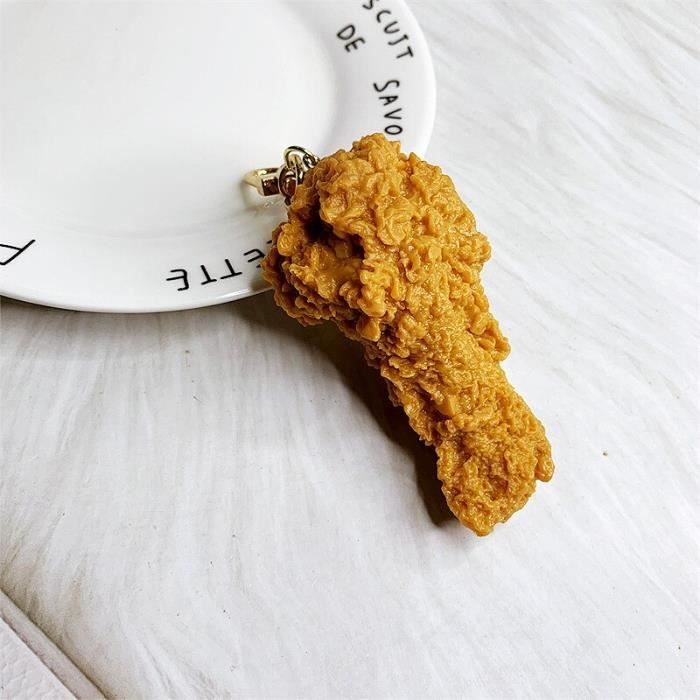 KIMISS 3D Oreiller De Jambe De Poulet En Peluche, 20 Cm Simulation Alimentaire Jambe De Poulet En Peluche Aile De Poulet Pilon Frit Oreiller Coussin Doux Coussin Décor à La Maison (comme