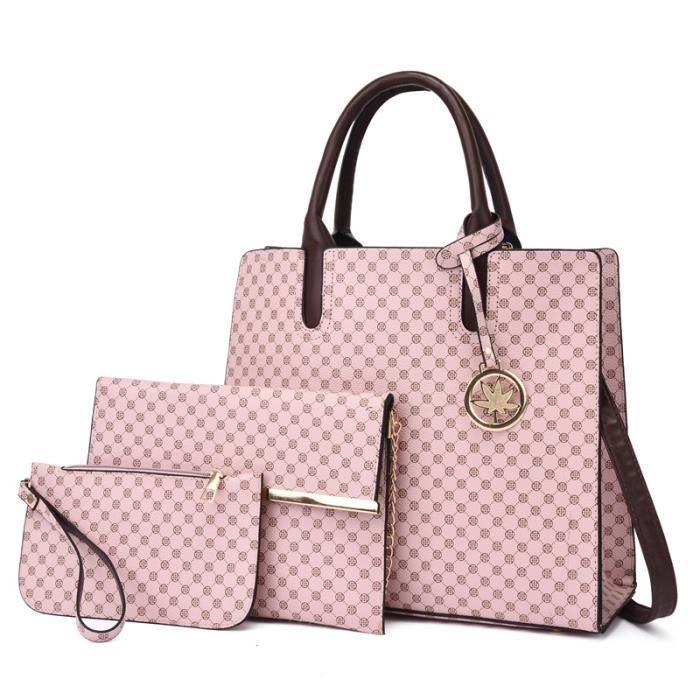 Sac à main rose petit et rond pochette ronde rose en tweed de - France