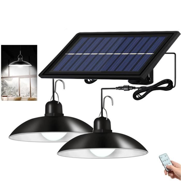 Lampe Suspendue Solaire IP65 Avec Télécommande – étanche, ABS, Panneau Haut Rendement, Pour Jardin, Patio, Balcon, Grange, Cour