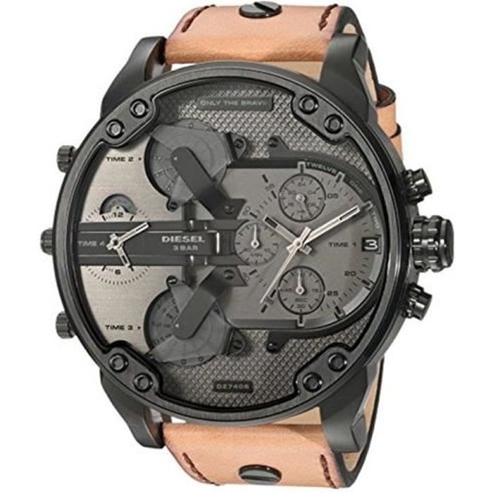 Bracelet montre on sale diesel cuir